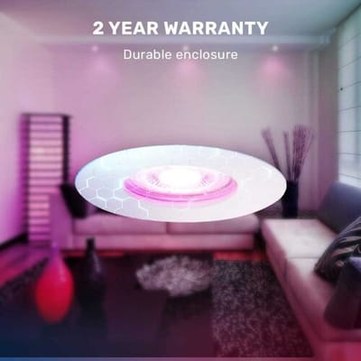 Hoftronic Smart - Smart WiFi LED inbouwspot 6 stuks 5,5W Wit Bari dimbaar RGBWW - IP65 - 400lm - Bedienbaar via Hoftronic Smart App - Bedienbaar via stem