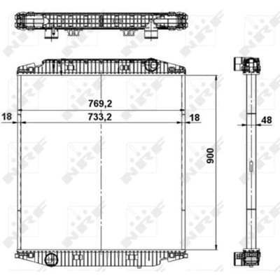 Radiator, motorkoeling NRF 549568