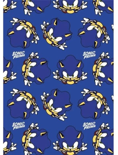 Sonic fleece plaid blauw 110 x 150 cm - polyester