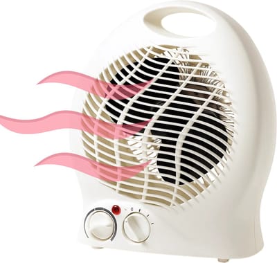 Lomera Ventilatorkachel 2000W - Elektrische Kachel - 2 Warmtestanden - Thermostaat - Omvalbeveiliging - Oververhittingsbeveiliging - Koude Lucht Ventilator - Heater Voor Koude Dagen - Ventilator Voor Warme Dagen - Kachel