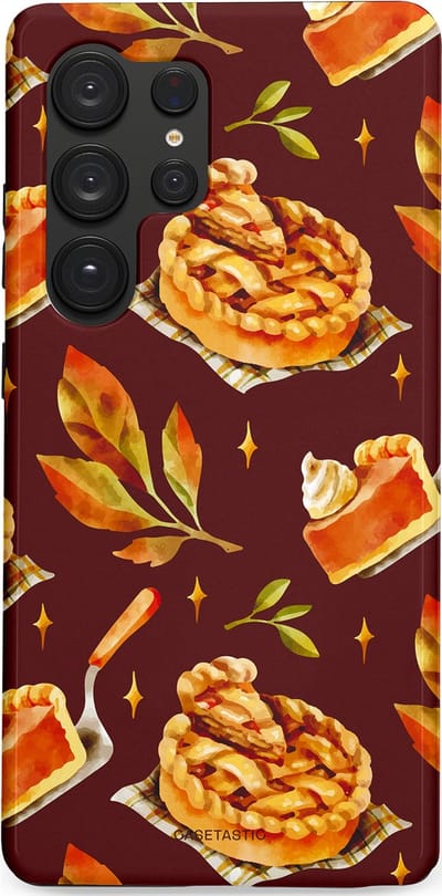 Casetastic Hoesje Geschikt voor Samsung S25 Ultra - Stijlvolle Beschermende Duo-layer Case - Karamel Appel Ontwerp