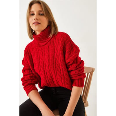 Gestreepte Kraag Cropped Trui
