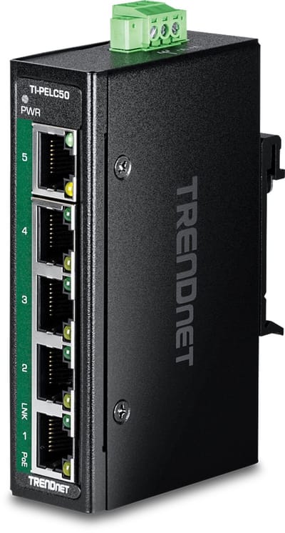 TRENDnet TI-PELC50 - Version V1.xR - switch - industrial mini - 5 ports - TAA Compliant