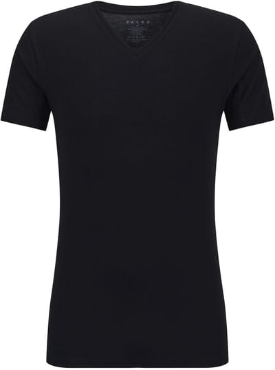 FALKE Daily Climate Control V Neck sneldrogend katoen top van onderlaag heren zwart - maat M