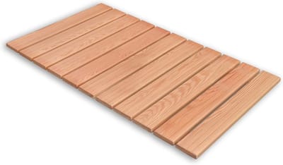 Doucheplank Lariks Hout voor Douchebakken 120x70 cm - Verhoogde Lattenbodem met Antislip