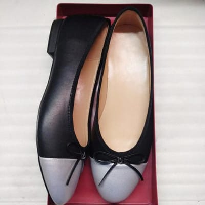 Ballerina's Klassieke Schoenen Dames Basic Leer Tweed Stof Tweekleurige Splice Strik Ronde Ballerina Mode Flats Damesschoenen 37
