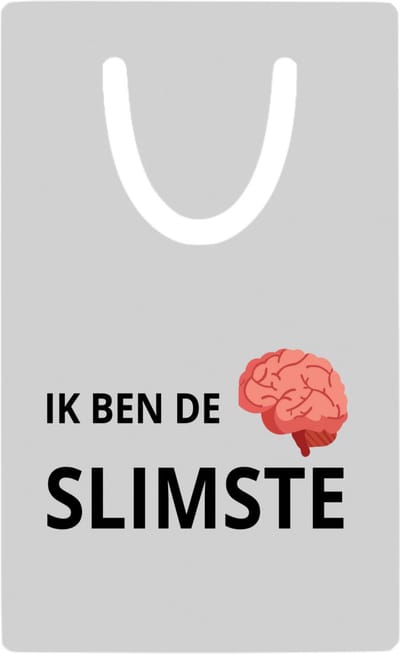 Hacebo® - ik ben de slimste metalen boekenlegger - Quotes - slimme mensen - de slimste - verjaardagscadeau - verjaardag - cadeau - kado - geschenk - gift Bladwijzer boekenleggers - 7.6 cm x 5cm