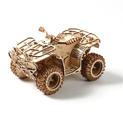 Quad - 3D Puzzel met Handleiding - DIY - Miniatuur Modelbouw Hout Kinderen en Volwassenen - Houten bouwpakket - Assemblr