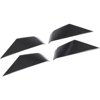 4 Pièces Garniture de Panneau de Porte Intérieur de Voiture Couvercle Aspect Sportif Fibre de Carbone Installation Facile Garniture de Panneau de Porte Intérieur pour X5 G05 black