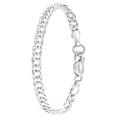 Lucardi Jongens - Armband met plating - Cadeau - Echt Zilver - Zilverkleurig
