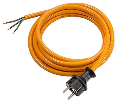 Robuste 5 m Baustellen-Anschlussleitung 230 V - Polyurethan-Außenmantel IP44