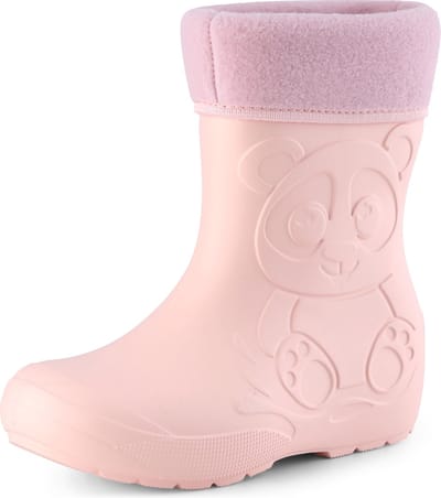 Ladeheid Kinder Regenlaarzen - Thermo Rubberlaarzen Vederlicht - EVA - LA-CA-PandaWinter - Poederroze - 24/25