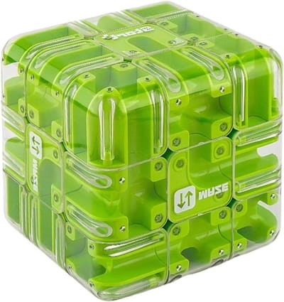 Grote doolhof dobbelsteen - 3D-labyrint puzzel - Reizen en ontspanning - Oversized structuur - 10 x 10 mm - Kleur 4
