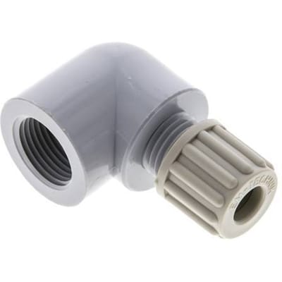 8x6mm & G3/8'' PA L-Vorm Knelfitting Binnendraad 10bar