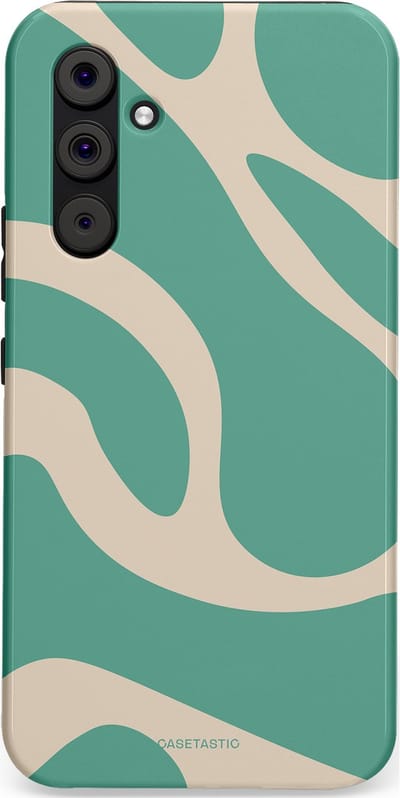 Casetastic hoesje geschikt voor Samsung Galaxy A54 (2023) 5G - Dubbellaagse bescherming - Zand Groene Vlaktes - Fashion Case - Saliegroen Zand
