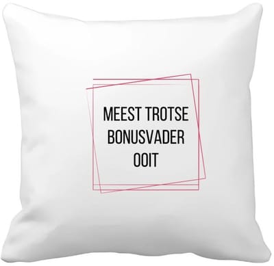 Akyol - meest trotse bonusvader ooit Kussen hoes - Papa - trotse bonusvader - vader cadeautjes - vaderdag - verjaardagscadeau - verjaardag - cadeau - geschenk - kado - gift - vader artikelen - 40 bij 40 cm