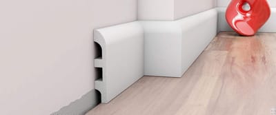 Plinten Set - Vloer Decoratie - Muren Afwerken - Hard Materiaal - 20 Meter - Wit