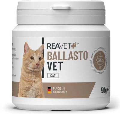 ReaVET - BallastoVET voor Katten - Bevordert een normale stoelgang bij je Kat - Helpt de ontlasting zachter maken - 50g