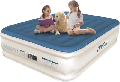 Luchtbed met ingebouwde pomp - 18 inch opblaasbare matras voor comfortabel kamperen en gasten