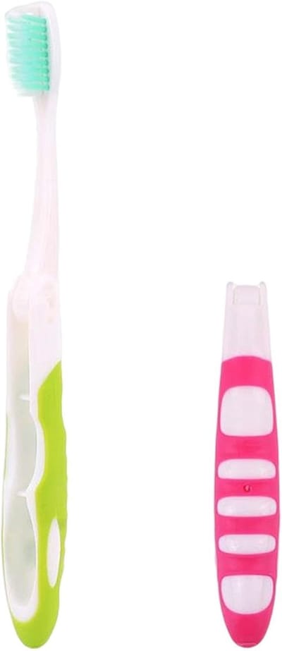 Opvouwbare Tandenborstel - Reis Tandenborstel - Hygiënisch Reizen - Hoge Dichtheid Haren - 2 Stuks - Blauw