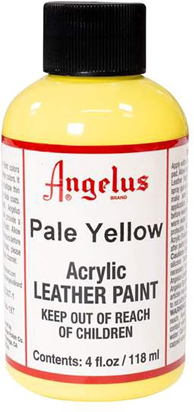 Angelus Leather Acrylic Paint - textielverf voor leren stoffen - acrylbasis - Pale Yellow - 118ml