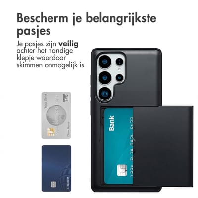 imoshion Hoesje met Pasjeshouder - Geschikt voor Samsung Galaxy S25 Ultra - Zwart