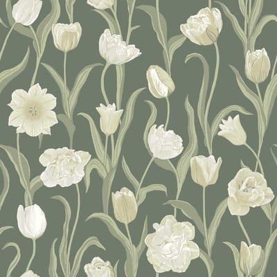 Boråstapeter Vliesbehang 6971 - Österlen - Botanisch Groen - 53cm x 10.05m