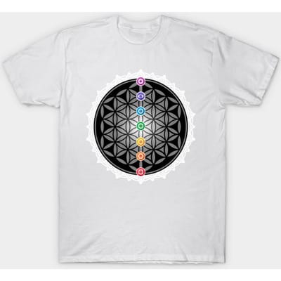 T-shirt Dames Bloem des Levens Yoga Chakra's Meditatie Yoga Cadeau Harajuku Print Kawaii T-shirt Zomer Korte Mouw Dames T-shirt Top Tee 4XL