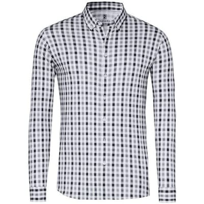 Desoto Overhemd Casual Button-Down Multi Check Grijs / male
