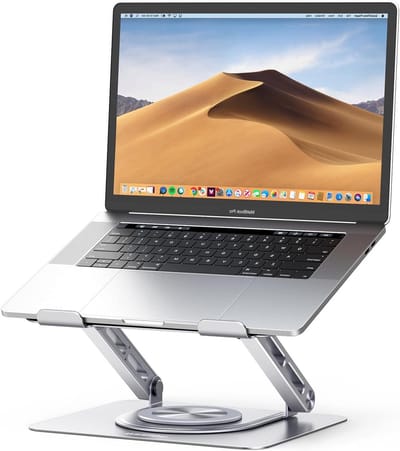 Laptopstandaard - Notebook houder - Ergonomisch werken - 360 graden draaibaar - Tot 173 inch - Grijs
