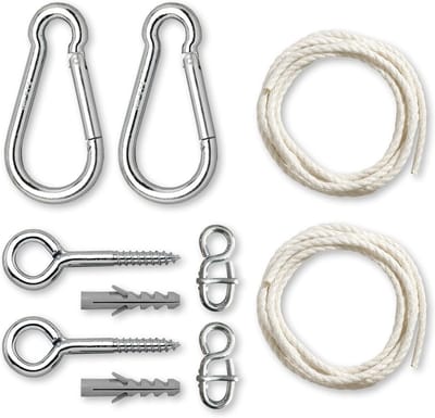 Universele Hangmat Bevestigingsset - Klimrek, Boom en Muur Ophanging - Wit