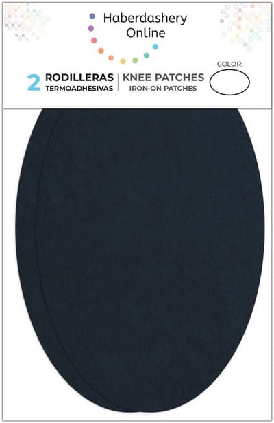 Knie elleboog patches - Reparatiedoekjes - Kleding herstellen - Duurzaam suède - 16 x 10 cm - Marineblauw