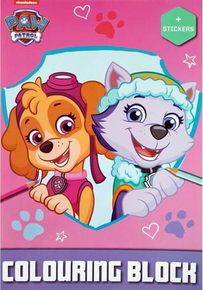Nickelodeon Paw patrol kleur en stickerboek - 16 stickers en 16 kleurplaten