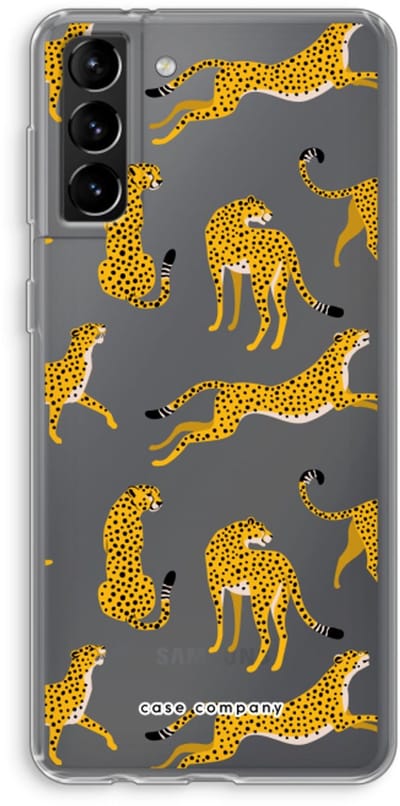Case Company® - Hoesje geschikt voor Samsung Galaxy S21 Plus hoesje - Luipaard - Soft Cover Telefoonhoesje - Bescherming aan alle Kanten en Schermrand