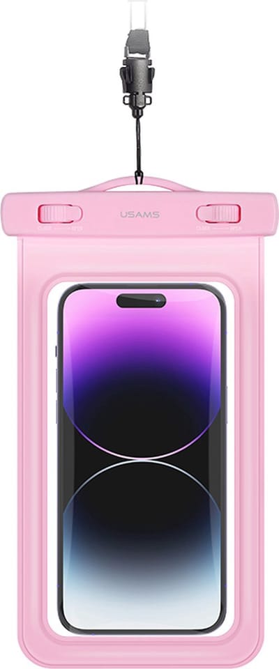 Multimedia & Accessoires Waterdicht Telefoonhoesje voor Mobiele Telefoons tot 7 inch – Roze