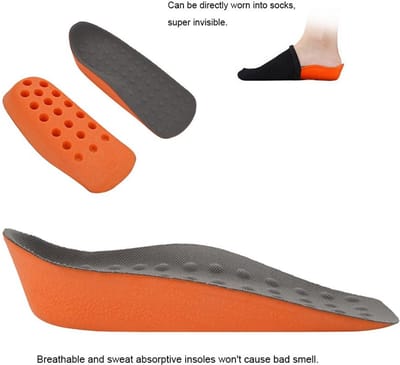 Dailygoody - Inlegzolen - Verhoogde Schokdemping - Ademend Voetbed - Maat L (40-45) - Onzichtbare Hoogte - Voor Hardlopen en Wandelen
