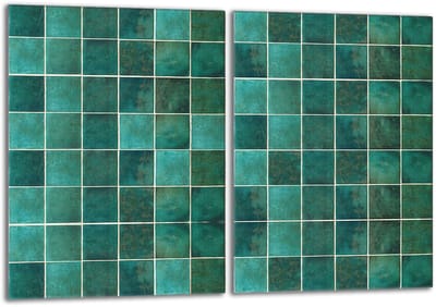 TMK ArtDeko - Snijplank van gehard glas - 40x52 - Groene Beschermplaat