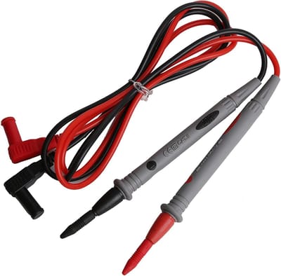 Multimeter Kabels - Meetsnoeren Voltmeter - Elektrisch Testen - Hittebestendig Siliconen - 1000V 20A - Zwart/Rood