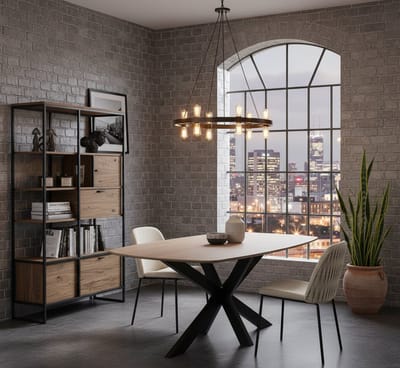 Eettafel Deens Ovaal Mangohout – - Zwart - Novihome