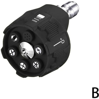 Buse de pulvérisation pour nettoyeur haute pression 6 en 1, arrosage, rinçage, savon, pointe de buse, outil de nettoyage de jardin et de maison universel noir
