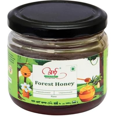 Arth Agro Farms Wilde Boshoning 300 gr Pot – Rauwe Biologische Honing | Pure Inheemse Honing | Biologische Honing Rauw Onbewerkt
