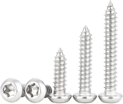 Dailygoods- Zelfsnijdende Schroef 100 Stuks - M4x30mm - Torx Platkopschroeven - Roestvrij Staal - Goede Houdkracht - Diep Schroefdraadontwerp - Schroeven