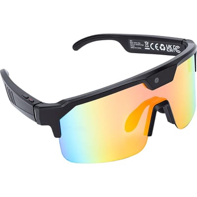 Lunettes Intelligentes IA 8MP Anti-Tremblement WiFi Reconnaissance d'Images Enregistrement Vidéo Lunettes de Traduction Bluetooth Sans Fil