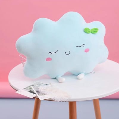 Super Zacht Zon Wolk Pluche Kussen Schattig Slapend Cartoon Wolk Dutkussen Auto Hoofdsteun Kussen Bed Taillekussen Decoratie voor Kinderen about 30-35cm