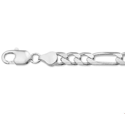 Zilveren Collier figaro 6 1001963 50 cm