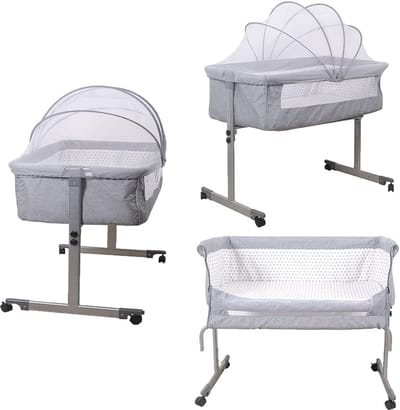 Kinderbed met matras en muggennet - veilig en comfortabel voor baby's van 1 tot 36 maanden