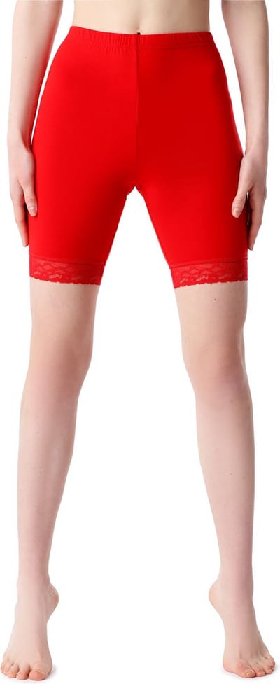 Bellivalini BLV-BLV50-216-LE Dames Leggings - Sport - Vrijetijdsbroek - Kort - Viscose - Sporbroek - Yogabroek - Rood - XS