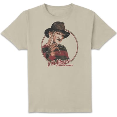 A Nightmare On Elm Street Freddy Vintage Unisex T-Shirt - Cream - S