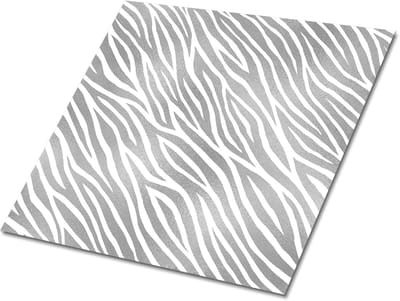 Tulup PVC Tegels - Zebrapatroon Vinyl Tegels - 30 cm x 30 cm - Grijs Vinyl Wandtegels - Set van 9 - Vinyl Tegels Zelfklevend - Geometrisch Plaktegels - Wand PVC Tegels - Plaktegels keuken en Badkamer