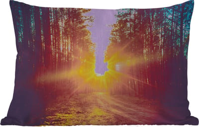 Buitenkussens - Tuin - Zonsondergang - Bomen - Bos - Natuur - 50x30 cm